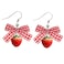 GLMOCM 3D Strawberry Earrings for Women Cute Bow Strawberry Earrings Acrylic Fruit Drop Dangle Earrings for Women Jewelry A