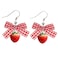 GLMOCM 3D Strawberry Earrings for Women Cute Bow Strawberry Earrings Acrylic Fruit Drop Dangle Earrings for Women Jewelry A