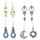 meekoo 4 Pairs Bohemian Vintage Dangle Earrings Boho Jewelry for Women Retro Star Rhinestone Boho Dangle Drop Earrings GiftsElegant Style