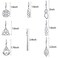 Yaomiao 8 Pairs Celtic Knot Dangle Earrings for Women Silver Knot Drop Hook Earrings