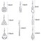 Yaomiao 8 Pairs Celtic Knot Dangle Earrings for Women Silver Knot Drop Hook Earrings