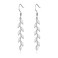 KesaPlan 925 Silver Dangle Earrings for Women Olive Leaves Crystal Dangle Earrings for Wedding Sparkly Prom Party