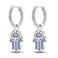 Hapour 925 Sterling Silver Drop Earrings for WomenHamsa Hand of Fatima Evil Eye Jewelry with Cubic ZirconiaHuggies Hoop Dangle Drop Earring for Sensitive Ears