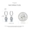 Hapour 925 Sterling Silver Drop Earrings for WomenHamsa Hand of Fatima Evil Eye Jewelry with Cubic ZirconiaHuggies Hoop Dangle Drop Earring for Sensitive Ears