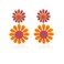 CSIYANJRY99 Acryli Daisy Earrings for Women Retro Disco Hippie Spring Earrings Bohemian Orange Pink Daisy Flower Dangle Drop Earrings