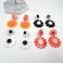 CSIYANJRY99 Acryli Daisy Earrings for Women Retro Disco Hippie Spring Earrings Bohemian Orange Pink Daisy Flower Dangle Drop Earrings