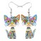 BONSNY Acrylic Drop Cat Earrings Pets Funny Design 7 Color Lovely Gift For Women By The Bonsny Blue