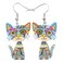BONSNY Acrylic Drop Cat Earrings Pets Funny Design 7 Color Lovely Gift For Women By The Bonsny Blue