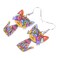 BONSNY Acrylic Drop Cat Earrings Pets Funny Design 7 Color Lovely Gift For Women By The Bonsny Multicolor