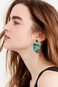 YAHPERN Acrylic Earrings For Women Statement Palm Leaf Earrings Resin monstera Drop Dangle Earrings Fashion Jewelry Green
