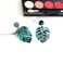 YAHPERN Acrylic Earrings For Women Statement Palm Leaf Earrings Resin monstera Drop Dangle Earrings Fashion Jewelry Green