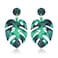 YAHPERN Acrylic Earrings For Women Statement Palm Leaf Earrings Resin monstera Drop Dangle Earrings Fashion Jewelry Green
