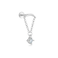 ALRNBY Gold Helix Earrings for Women Flat Back Earrings Hidden Helix Earring Dangle Pearl Drop Tassel Chain Earring Cartilage Studs Jewelry Gift