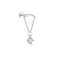 ALRNBY Gold Helix Earrings for Women Flat Back Earrings Hidden Helix Earring Dangle Pearl Drop Tassel Chain Earring Cartilage Studs Jewelry Gift