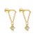 ALRNBY Helix Earrings for Women Flat Back Earrings Hidden Helix Earring Dangle Tassel Chain Earring 2Pcs Cartilage Studs Silver Jewelry Gift