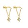 ALRNBY Helix Earrings for Women Flat Back Earrings Hidden Helix Earring Dangle Tassel Chain Earring 2Pcs Cartilage Studs Silver Jewelry Gift