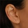 ALRNBY Helix Earrings for Women Flat Back Earrings Hidden Helix Earring Dangle Tassel Chain Earring 2Pcs Cartilage Studs Silver Jewelry Gift