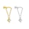 ALRNBY Helix Earrings for Women Flat Back Earrings Hidden Helix Earring Dangle Tassel Chain Earring 2Pcs Cartilage Studs Silver Jewelry Gift