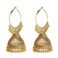 Izpack Antique Indian Jhumka Bell Dangle Drop Hoop Statement Earrings Oxidized Ethnic Bollywood Jhumki Dangling Huggie Hoops Earring Boho Jewelry Gifts for Women Birthday Gold