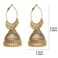Izpack Antique Indian Jhumka Bell Dangle Drop Hoop Statement Earrings Oxidized Ethnic Bollywood Jhumki Dangling Huggie Hoops Earring Boho Jewelry Gifts for Women Birthday Gold
