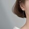 Izpack Asymmetrical Star Moon Threader Tassel Dangle Earrings S925 Sterling Silver Dainty Diamond Crystal CZ Long Chain Drop Stud Earring Ear Line Cute Jewelry Gifts for Women Sensitive Ears