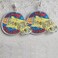 COLORFUL BLING Back to School Gift Mermaid Drop Dangle Earring Teacher Earrings Rainbow Fish Earrings Handmade Acrylic for Teachers3 school bus