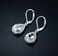 Barzel 18K White Gold Plated Cubic Zirconia Drop Earrings White Sapphire