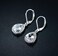 Barzel 18K White Gold Plated Cubic Zirconia Drop Earrings White Sapphire
