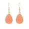 BaubleStar Chic Simulated Druzy Earrings Tear Drop Dangle Earrings for Women Orange Stone Crystal Sparkly Oval Ore Fashion Jewelry