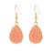 BaubleStar Chic Simulated Druzy Earrings Tear Drop Dangle Earrings for Women Orange Stone Crystal Sparkly Oval Ore Fashion Jewelry