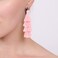 BaubleStar Fashion Tassel Dangle Earrings for Women Layered Long Bonita Tiered Pink Thread Tassel Drop Statement Jewelry