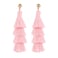 BaubleStar Fashion Tassel Dangle Earrings for Women Layered Long Bonita Tiered Pink Thread Tassel Drop Statement Jewelry