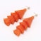 BaubleStar Fashion Tassel Dangle Earrings for Women Layered Long Bonita Tiered Russet Orange Thread Tassel Drop Statement Jewelry