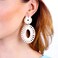 BaubleStar Kiera Raffia Tassel Fringe Rattan Hoop Drop Statement Earrings Light Blue Turquoise Tiered Thread Handmade Round Oval Cirle Dangle Fashion Jewelry for Women