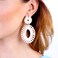 BaubleStar Kiera Raffia Tassel Fringe Rattan Hoop Drop Statement Earrings Light Blue Turquoise Tiered Thread Handmade Round Oval Cirle Dangle Fashion Jewelry for Women