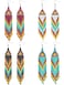 BBTO 4 Pcs Long Beaded Tassel Earrings for Women Bohemia Native Handmade Boho Statement Dangle Earrings Jewelry GiftsExotic