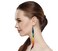 BeadsCorner Tribal Extra Long Beaded Earrings Black Blue Fire