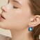 MDFUN Bella Drop Earrings Crystals 18K White Gold Plated Hypoallergenic Jewelry for Women