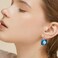 MDFUN Bella Drop Earrings Crystals 18K White Gold Plated Hypoallergenic Jewelry for Women