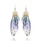 BELLA-Bee BELLABee Butterfly Wing Drop Dangle Earrings Gold Plated Crystal Rhinestone for women wedding Jewelry Blue