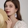 BELLA-Bee BELLABee Butterfly Wing Drop Dangle Earrings Gold Plated Crystal Rhinestone for women wedding Jewelry Blue