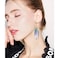 BELLA-Bee BELLABee Butterfly Wing Drop Dangle Earrings Gold Plated Crystal Rhinestone for women wedding Jewelry Blue