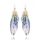 BELLA-Bee BELLABee Butterfly Wing Drop Dangle Earrings Gold Plated Crystal Rhinestone for women wedding Jewelry Blue