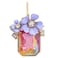 Betsey Johnson Womens Flower Gem Drop Earrings