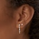 Bheop Silver Dangle Earrings for Women Trendy Sterling Silver Plated Dainty Studs CZ Cubic Zirconia Earrings Set Multiple Piercing Tassel Drop Hypoallergenic Diamond Pack Jewelry Gifts
