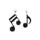 COLORFUL BLING Big Acrylic Punk style music note drop dangle earrings musical jewelry for women hip hop Black