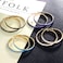 COLORFUL BLING Big Geometric Hoop Earring Multicolor Enamel Round Dangle Drop Earrings for Women Exaggerated Statement JewelryOrange