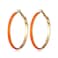 COLORFUL BLING Big Geometric Hoop Earring Multicolor Enamel Round Dangle Drop Earrings for Women Exaggerated Statement JewelryOrange