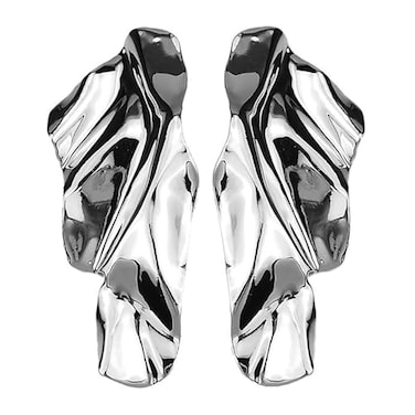 Harry and Big Geometric Statement Earrings for Women Gold Irregular Metal Leaf Dangle Boho Fashion Jewelry