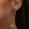 Otxas Black Bow Earrings for Women Trendy Black Earrings Dangling Sparkly Wedding Earings for Brides Bow Jewelry